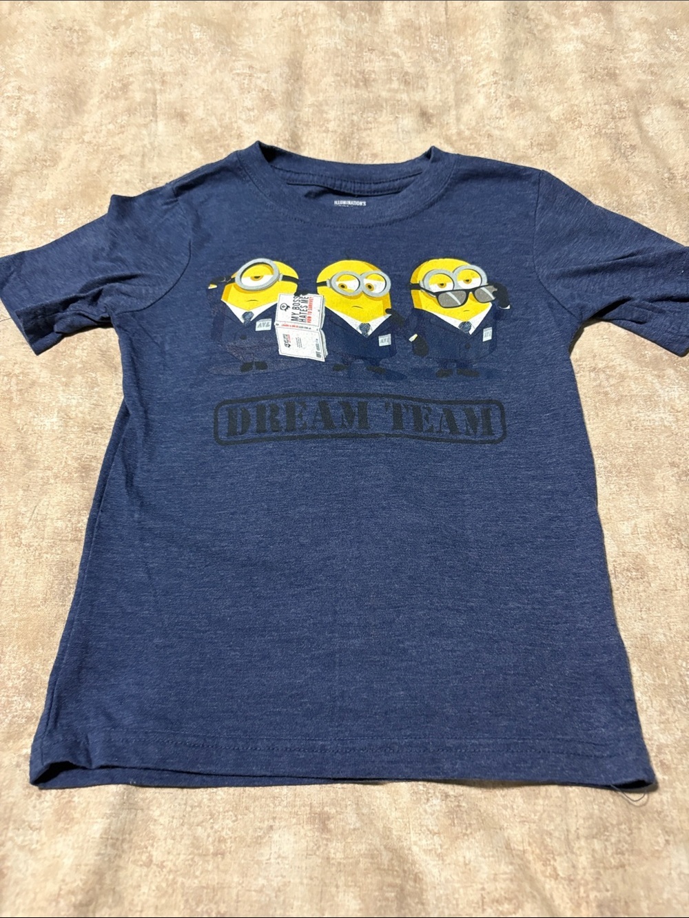 Kids Navy Minions 'Dream Team' Short Sleeve Graphic Tee